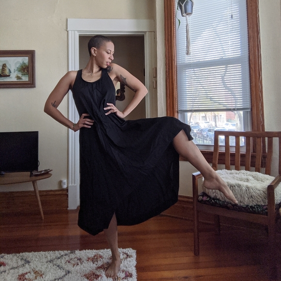 Essential Black Trapeze Dress - Picture 5 of 5